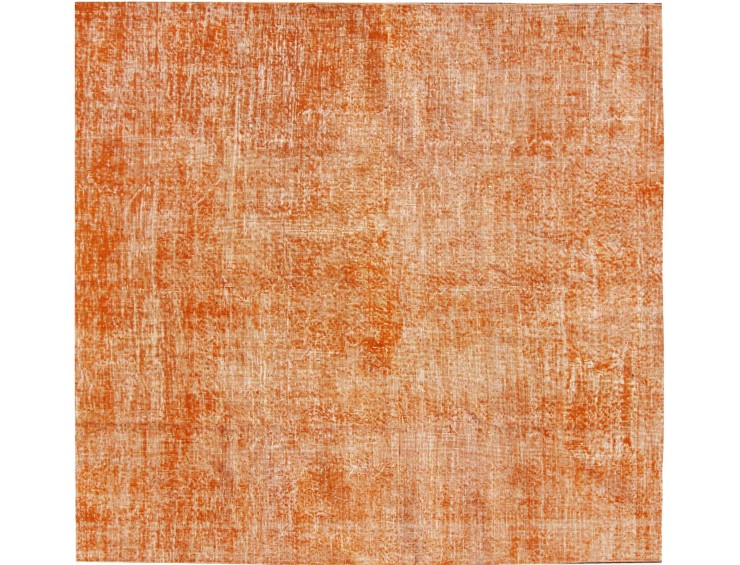 Orange Tyrkiet Vintagetæppe 200 x 200 cm