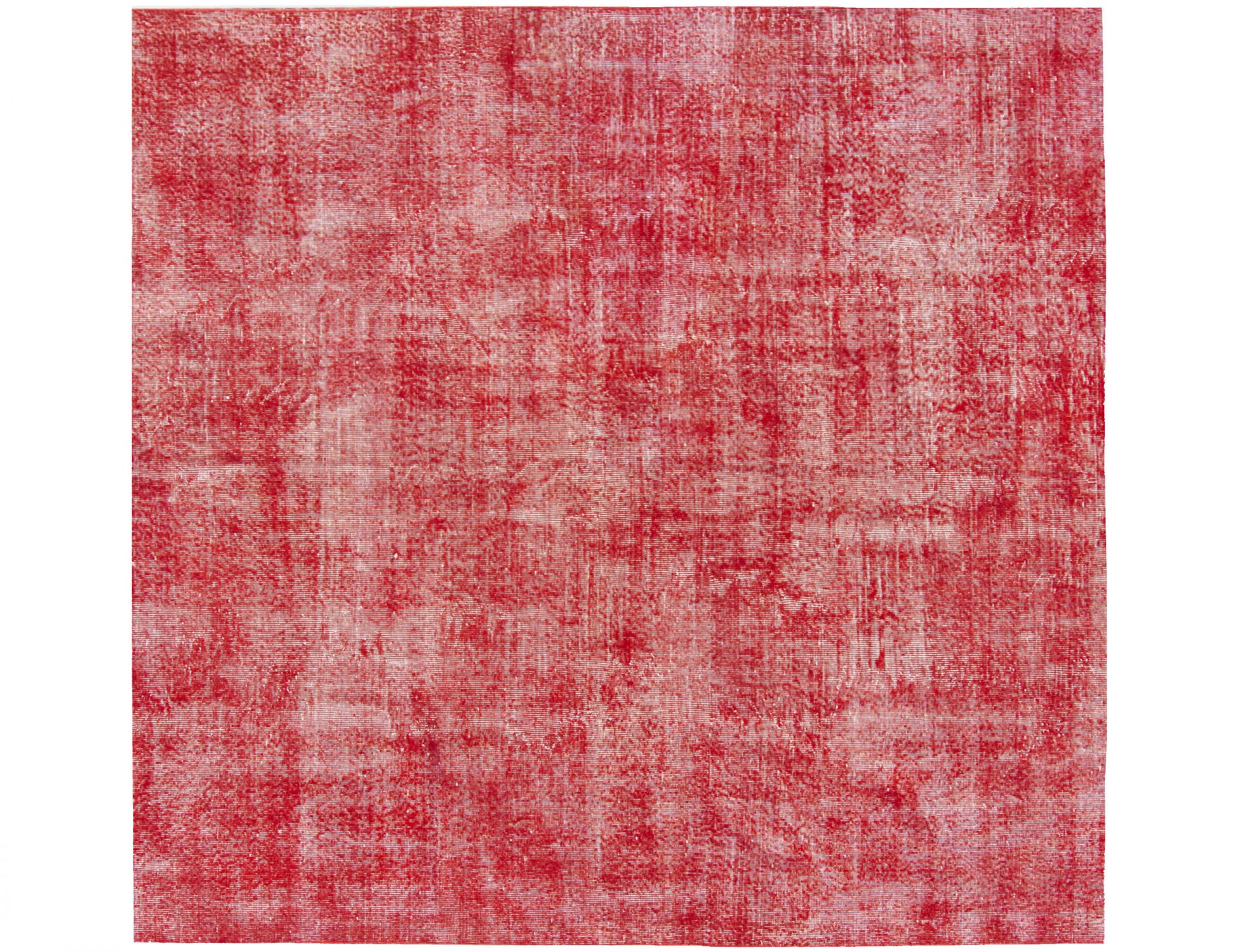 Quadrat Vintage Teppich  rot <br/>210 x 210 cm