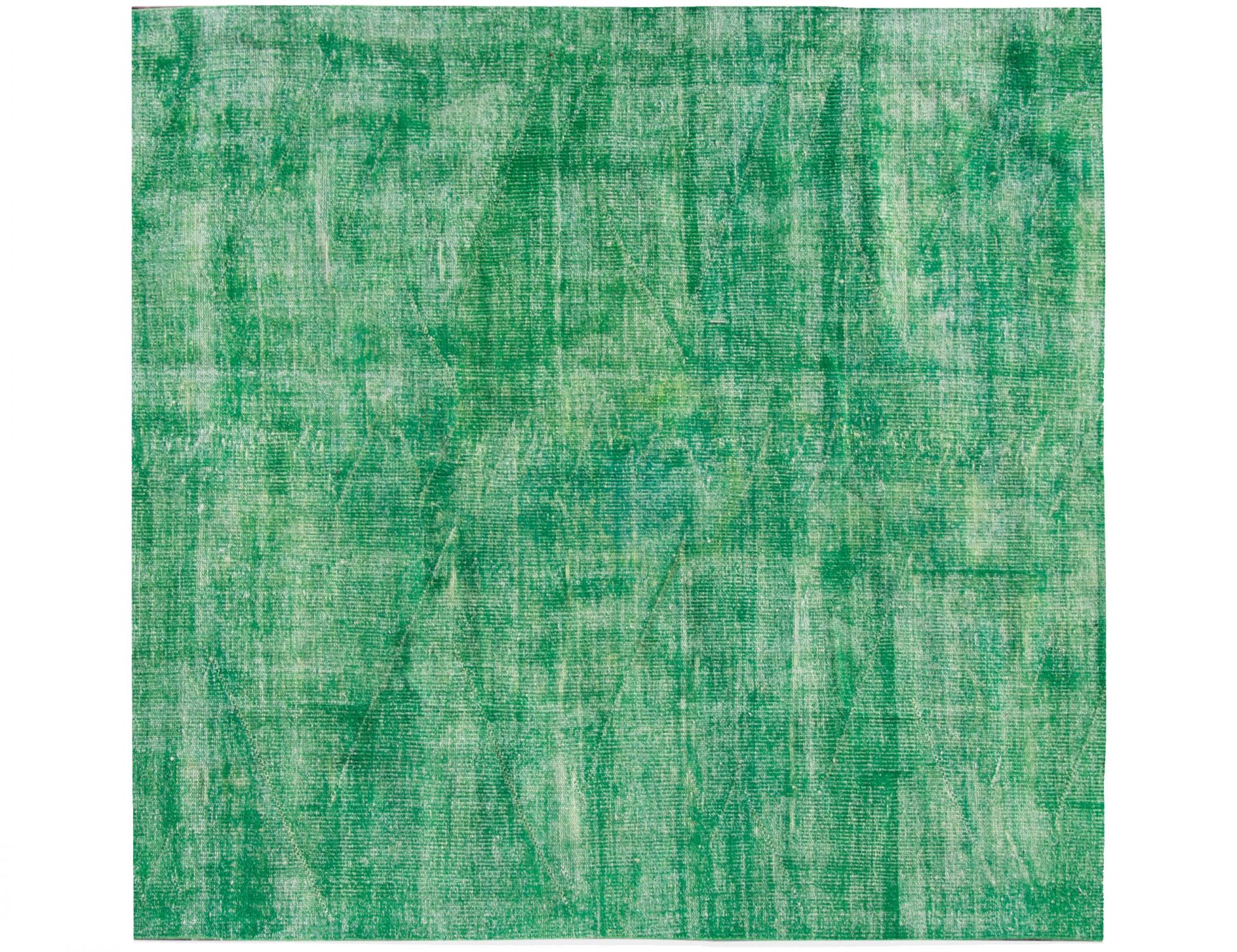 Quadrat Vintage Teppich  grün <br/>196 x 196 cm
