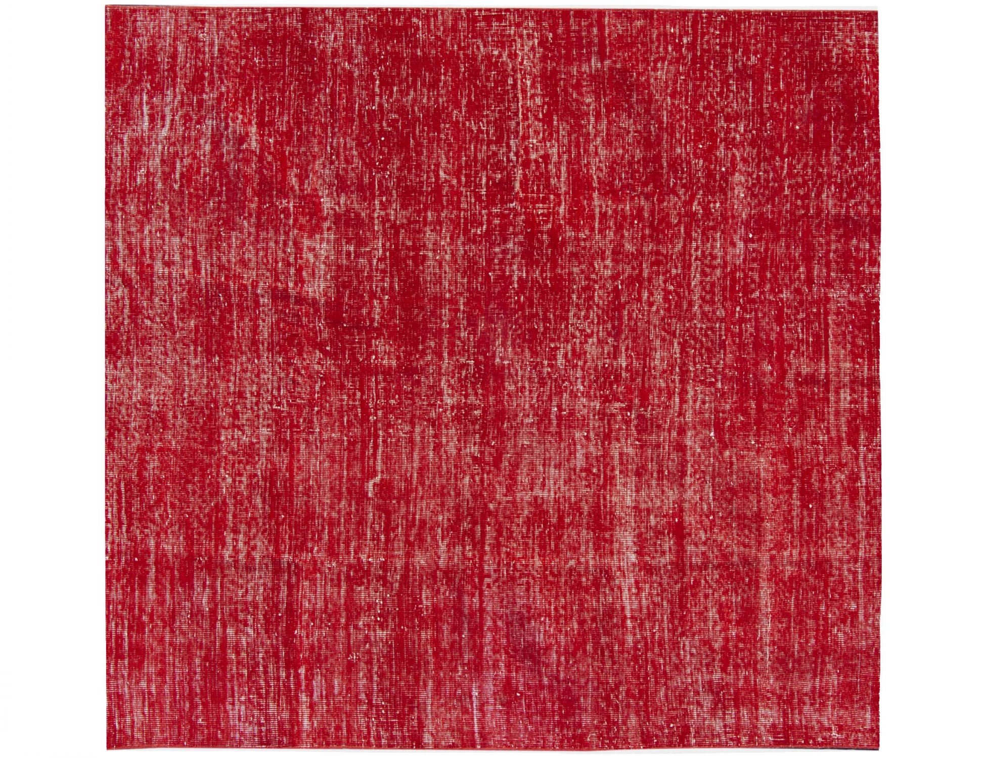 Quadrat Vintage Teppich  rot <br/>175 x 175 cm