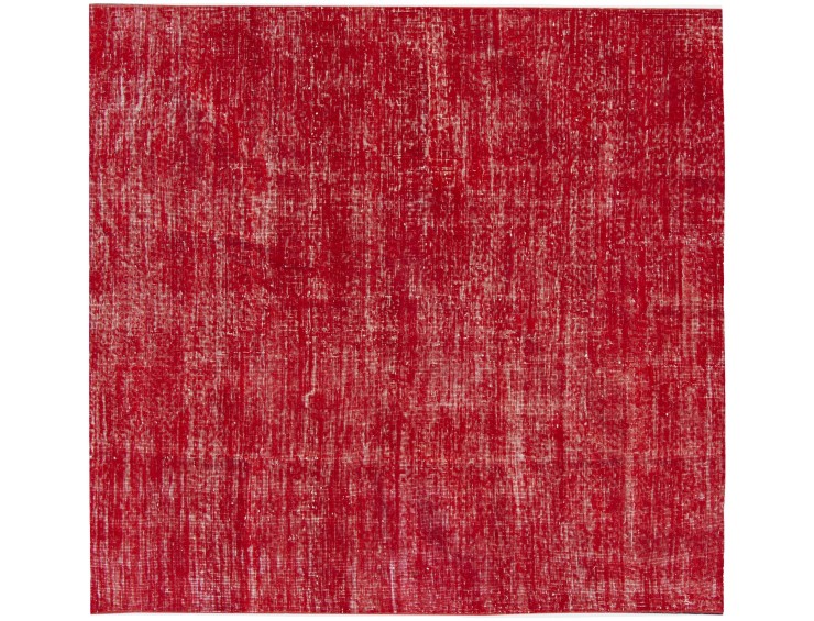 Rosso Turco Tappeto vintage 175 x 175 cm