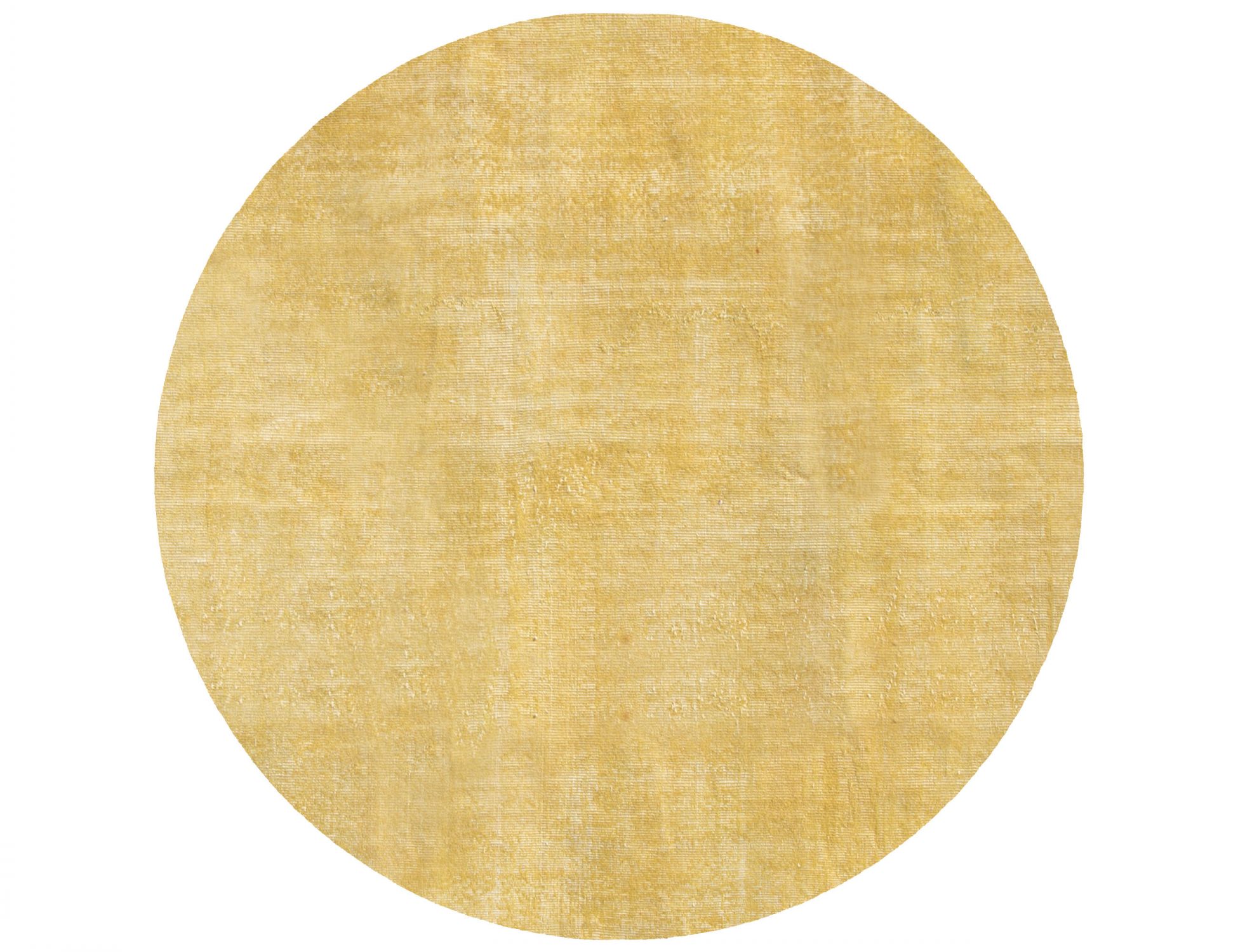 Rund Vintage Teppich  gelb <br/>156 x 156 cm