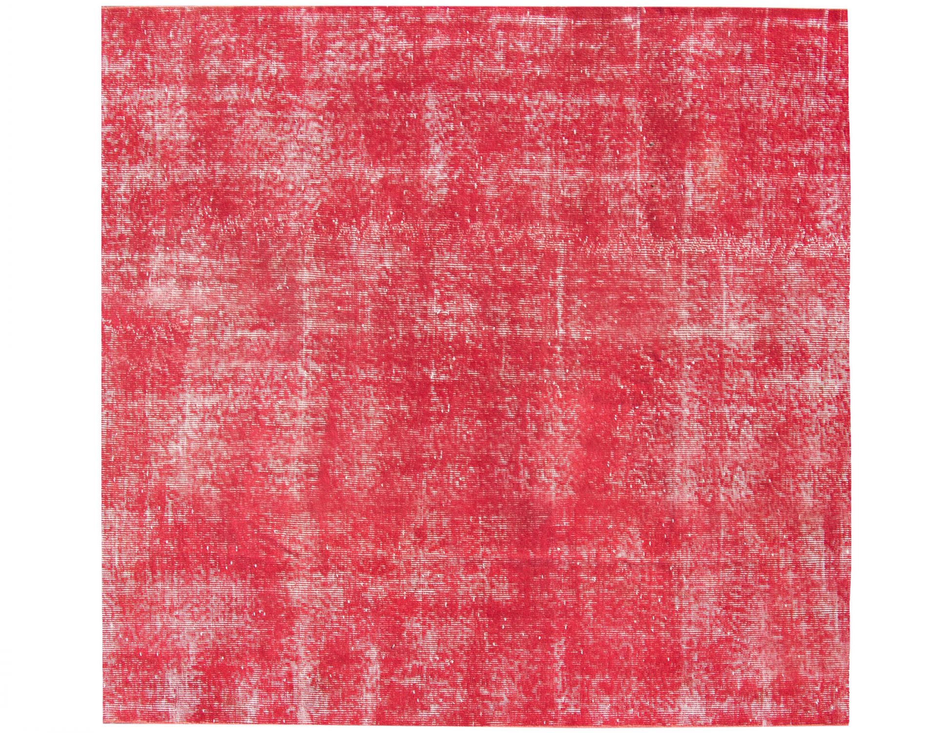 Quadrat Vintage Teppich  rot <br/>167 x 167 cm