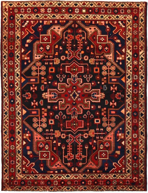 Blau Persien Hamadan Patina  210 x 130 cm