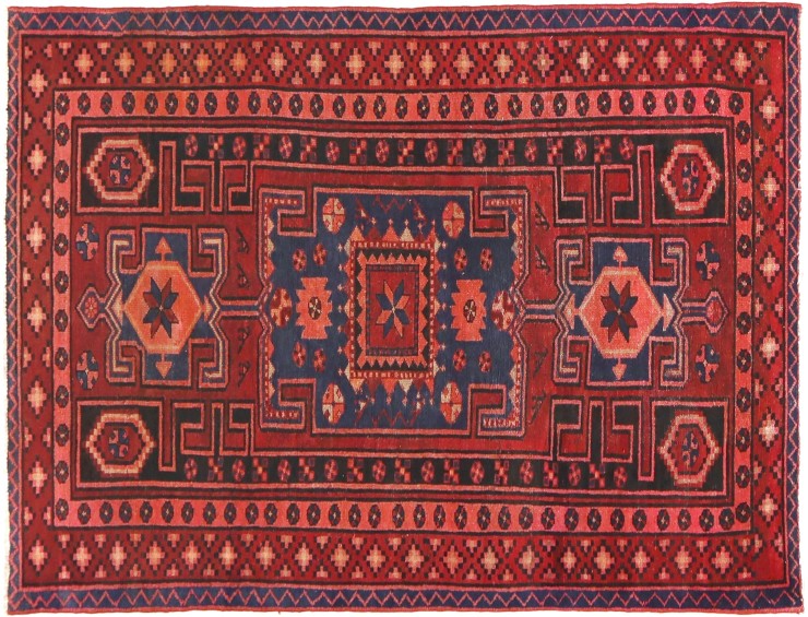 Rød Persien Hamadan Patina  231 x 131 cm