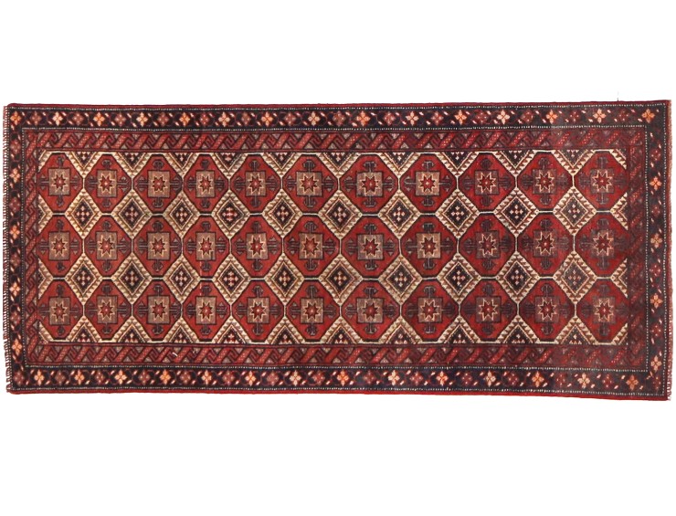 Rød persia Balooch Patina  165 x 75 cm
