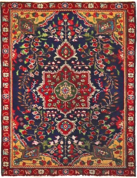 Blå Persia Tabriz Patina  142 x 98 cm