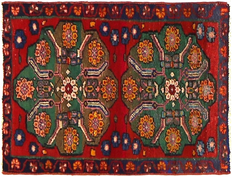 Rød persia Tabriz Patina  96 x 60 cm