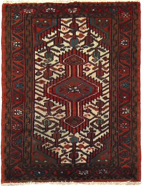 Rød Persien Hamadan Patina  93 x 60 cm