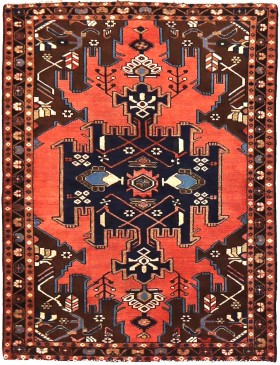 Red  Persia Hamadan Patina  135 x 110 cm