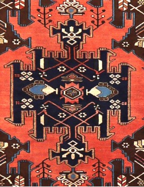 Red  Persia Hamadan Patina  135 x 110 cm