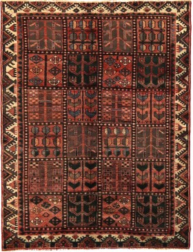 Röda Persien Bakhtiar Patina  198 x 143 cm