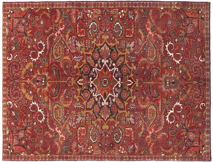 Röda Persien Heriz  247 x 157 cm