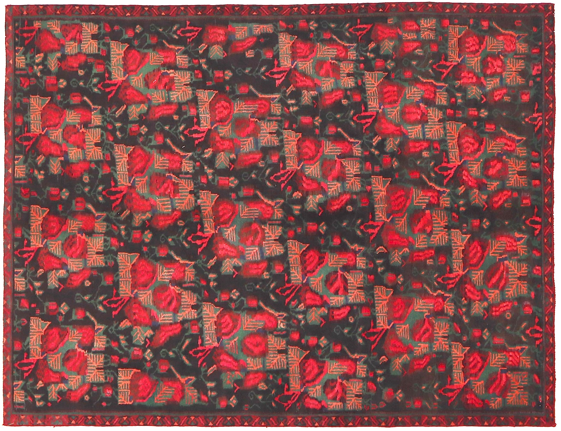 Rød persia Sirjan  250 x 150 cm