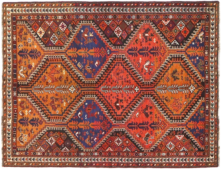 Röda Persien Shiraz  276 x 150 cm