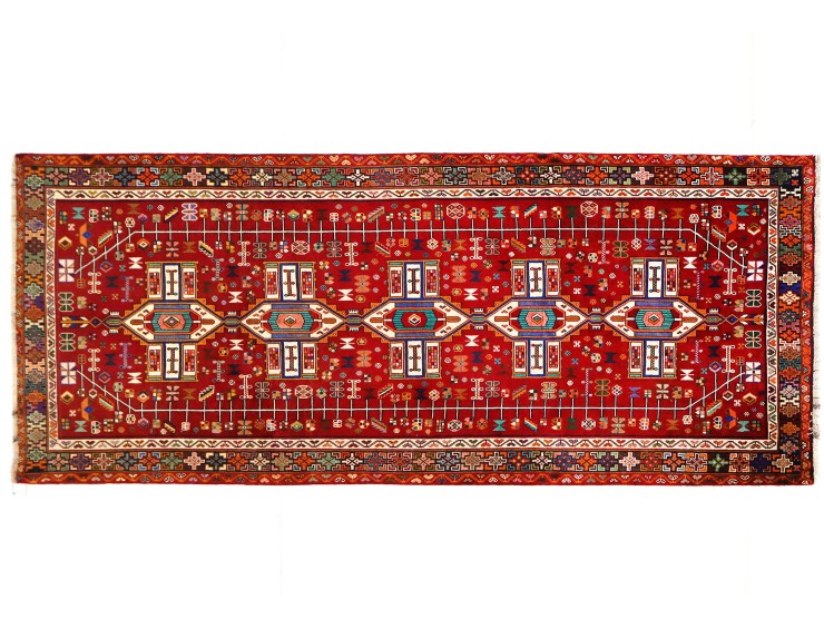 Röda Persien Shiraz  311 x 126 cm