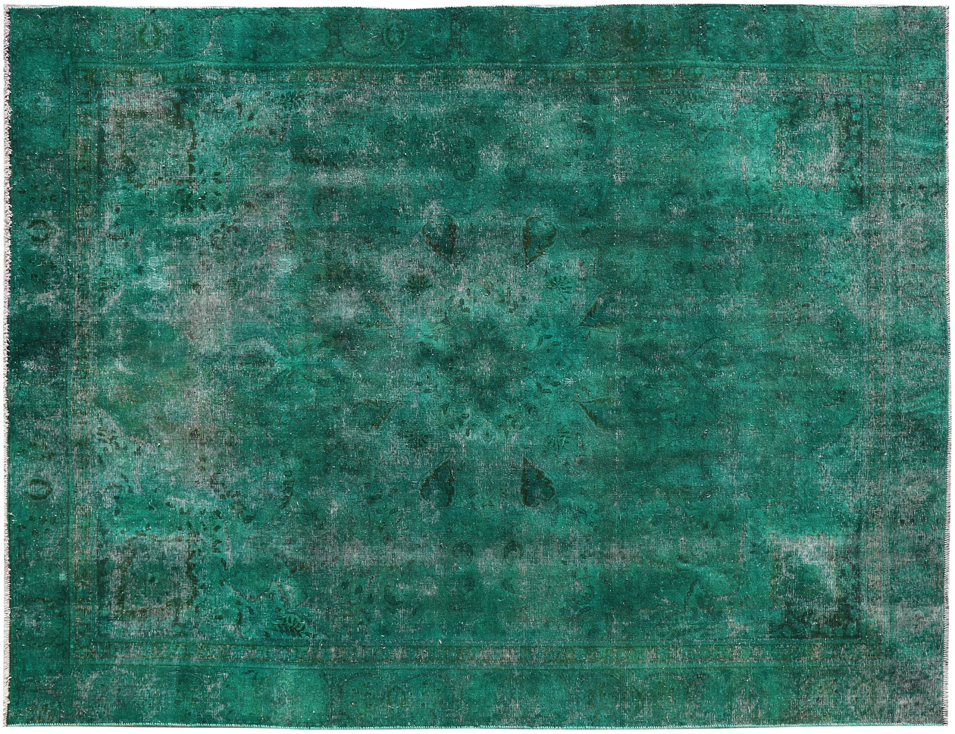 Vintage Teppich  grün <br/>374 x 272 cm