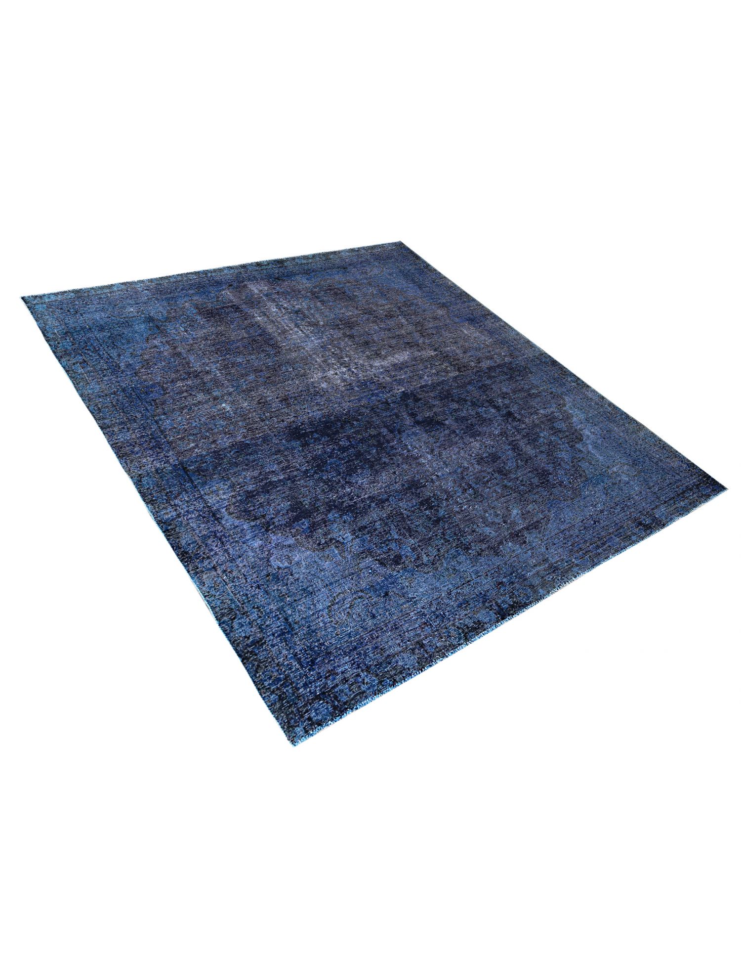 Quadrat Vintage Teppich  blau <br/>280 x 250 cm