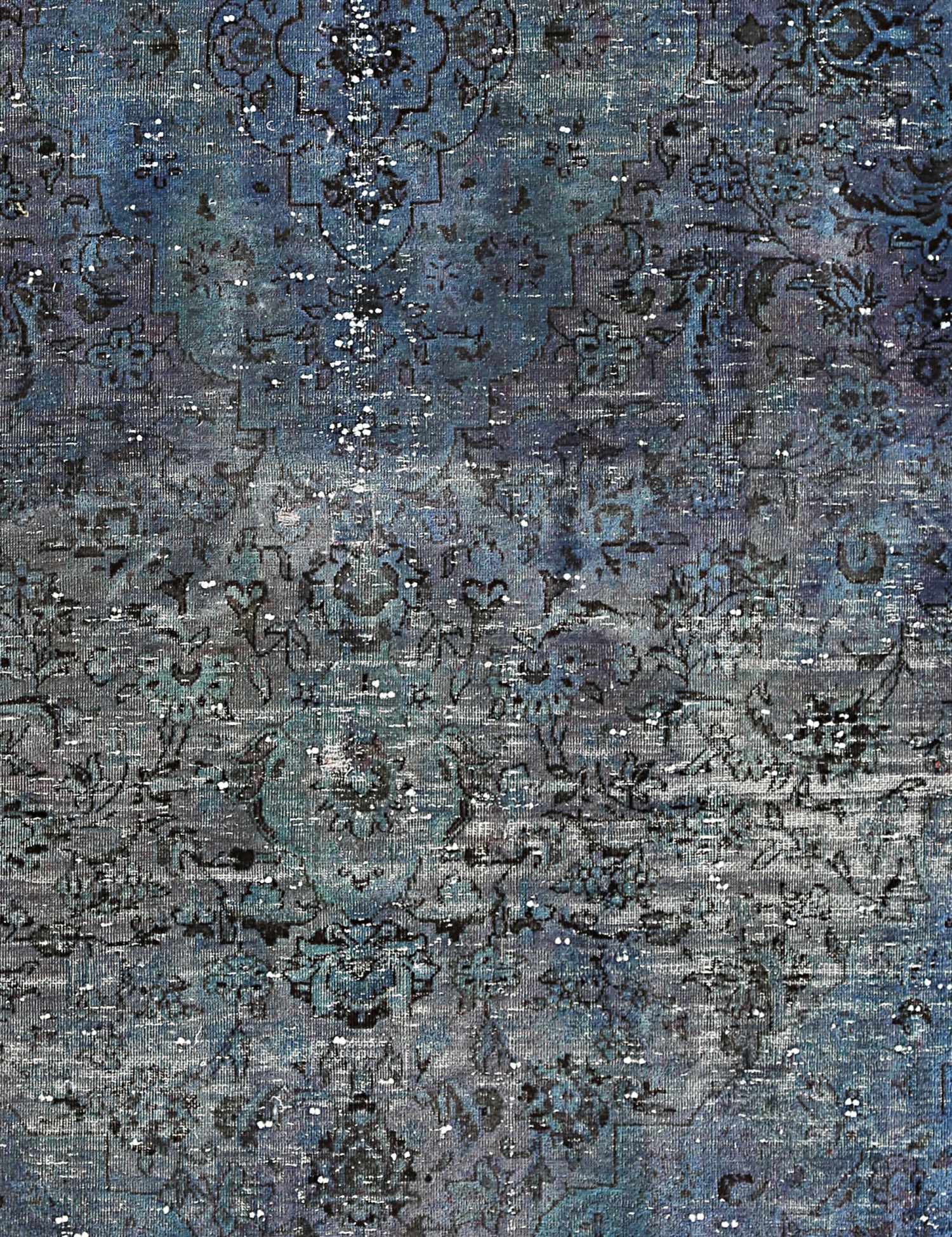 Quadrat Vintage Teppich  blau <br/>180 x 148 cm