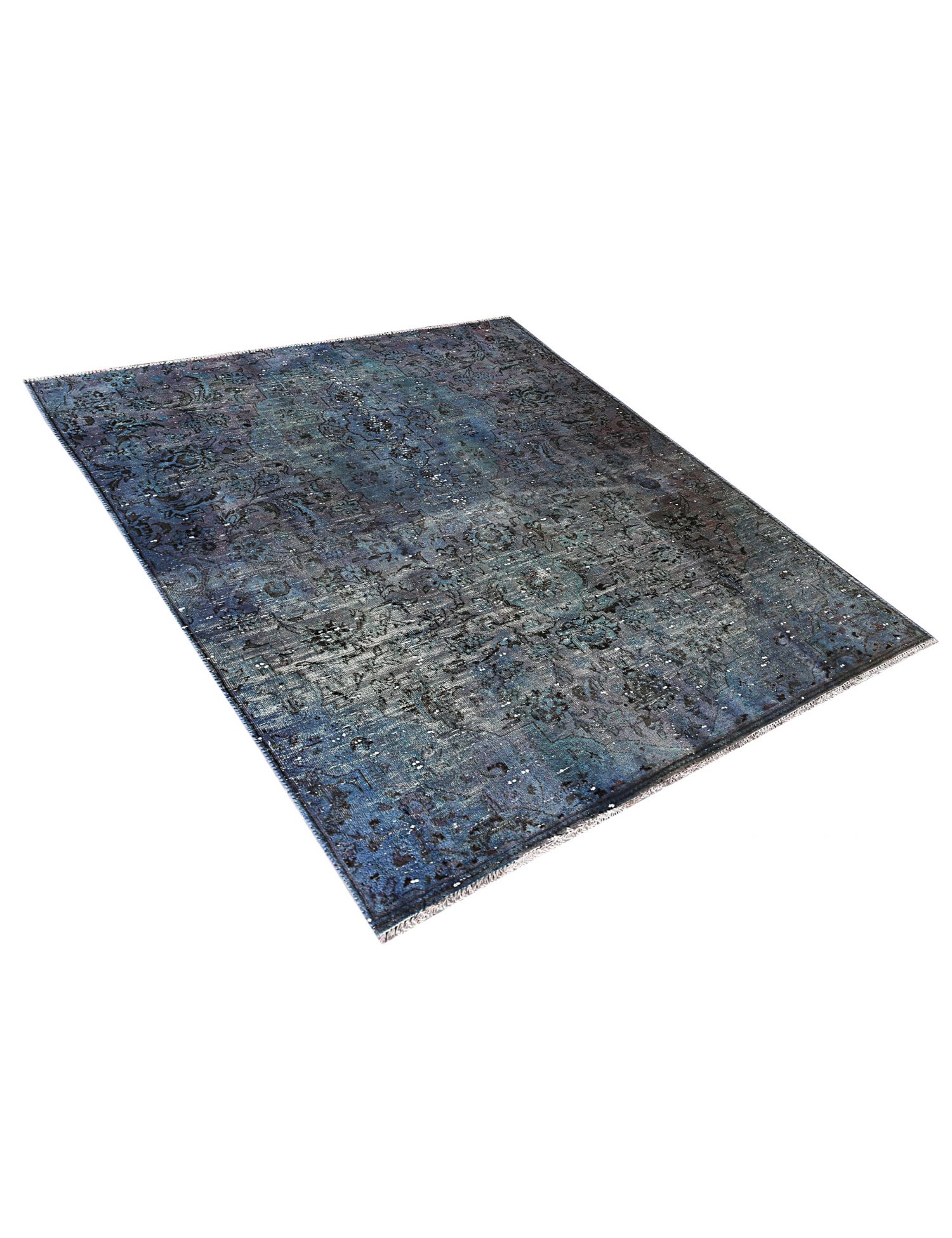 Quadrat Vintage Teppich  blau <br/>180 x 148 cm