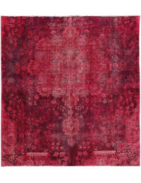 Square Vintage Carpet  red  <br/>202 x 192 cm