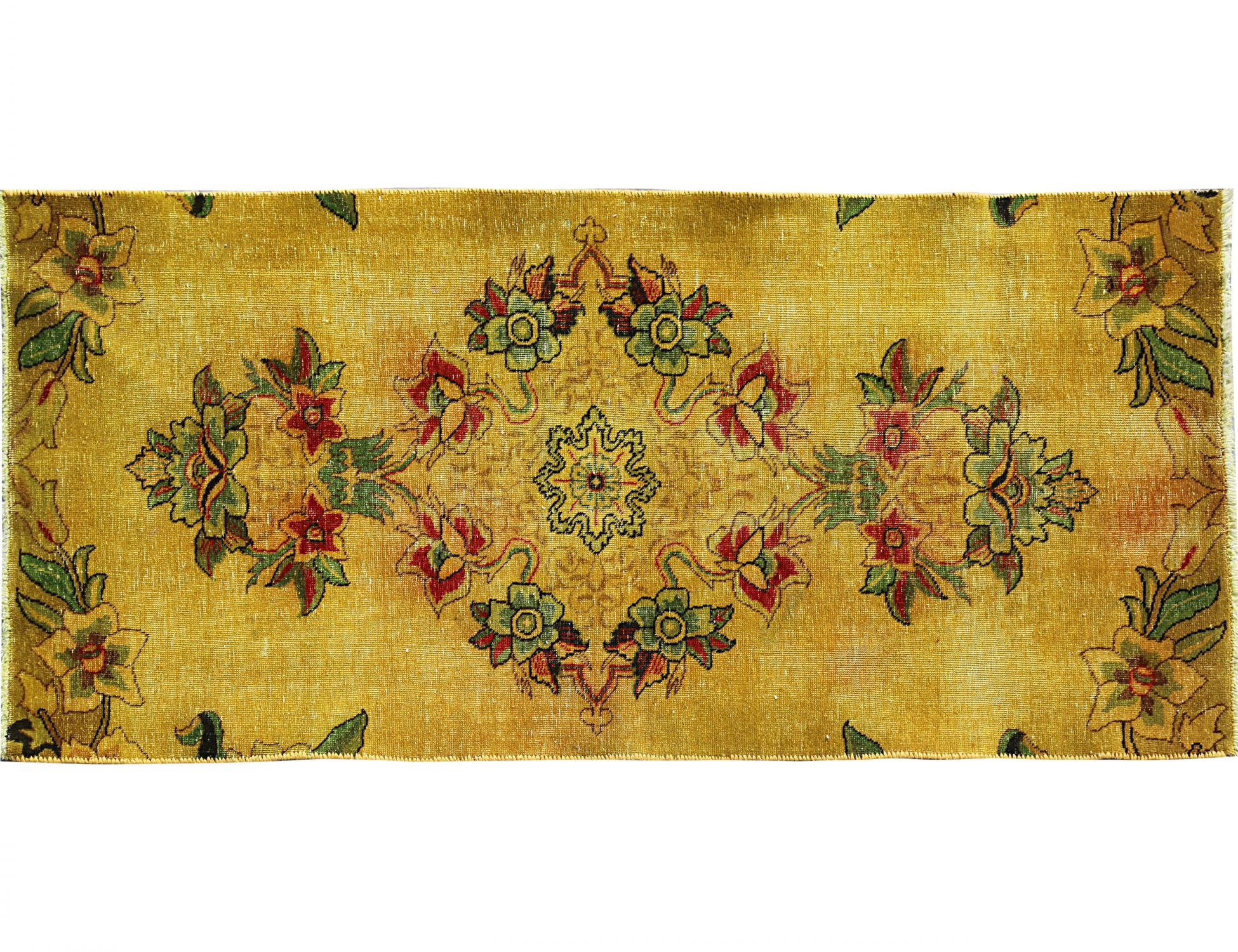 Vintage Teppich  gelb <br/>190 x 83 cm