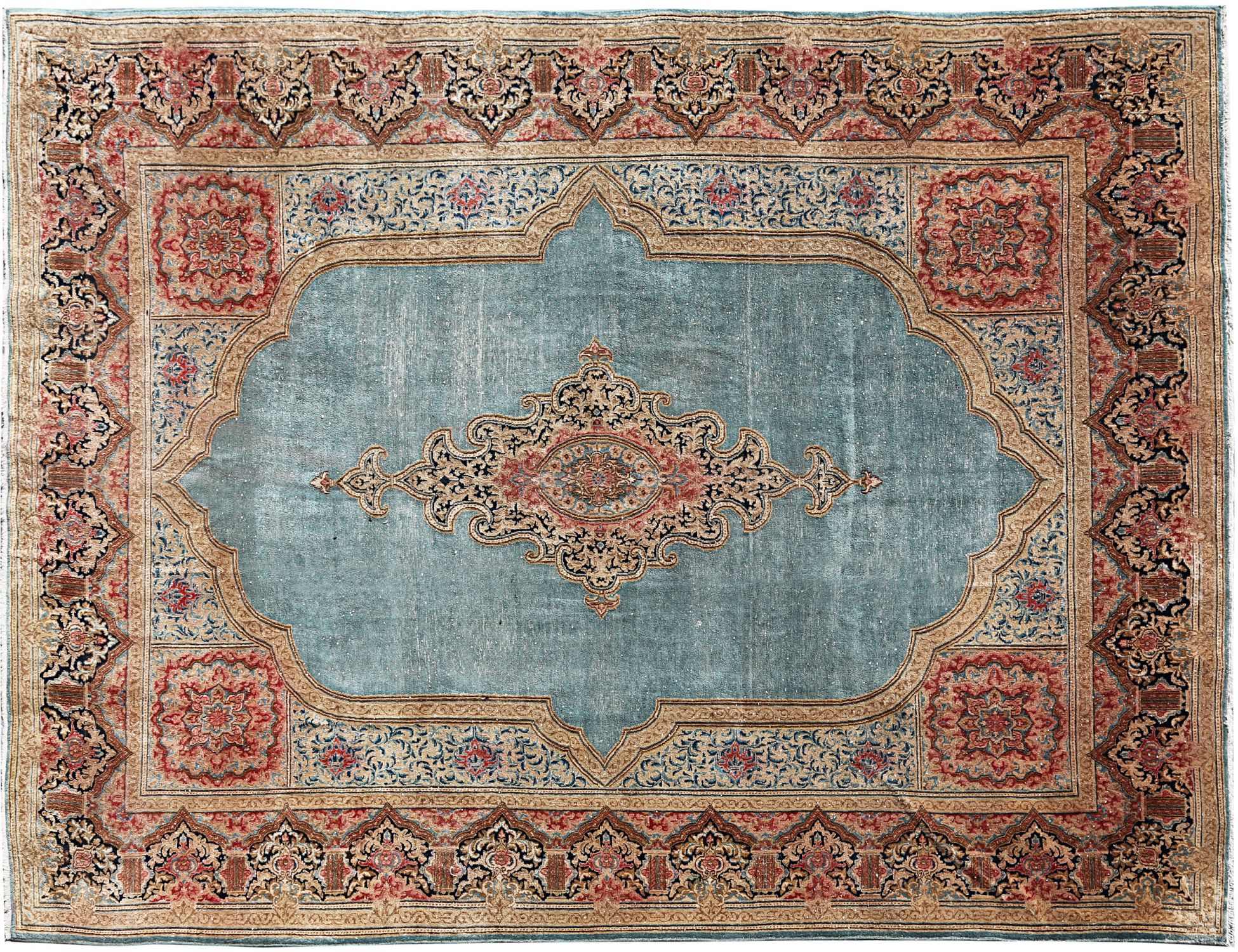 Retro Perserteppich  blau <br/>347 x 240 cm