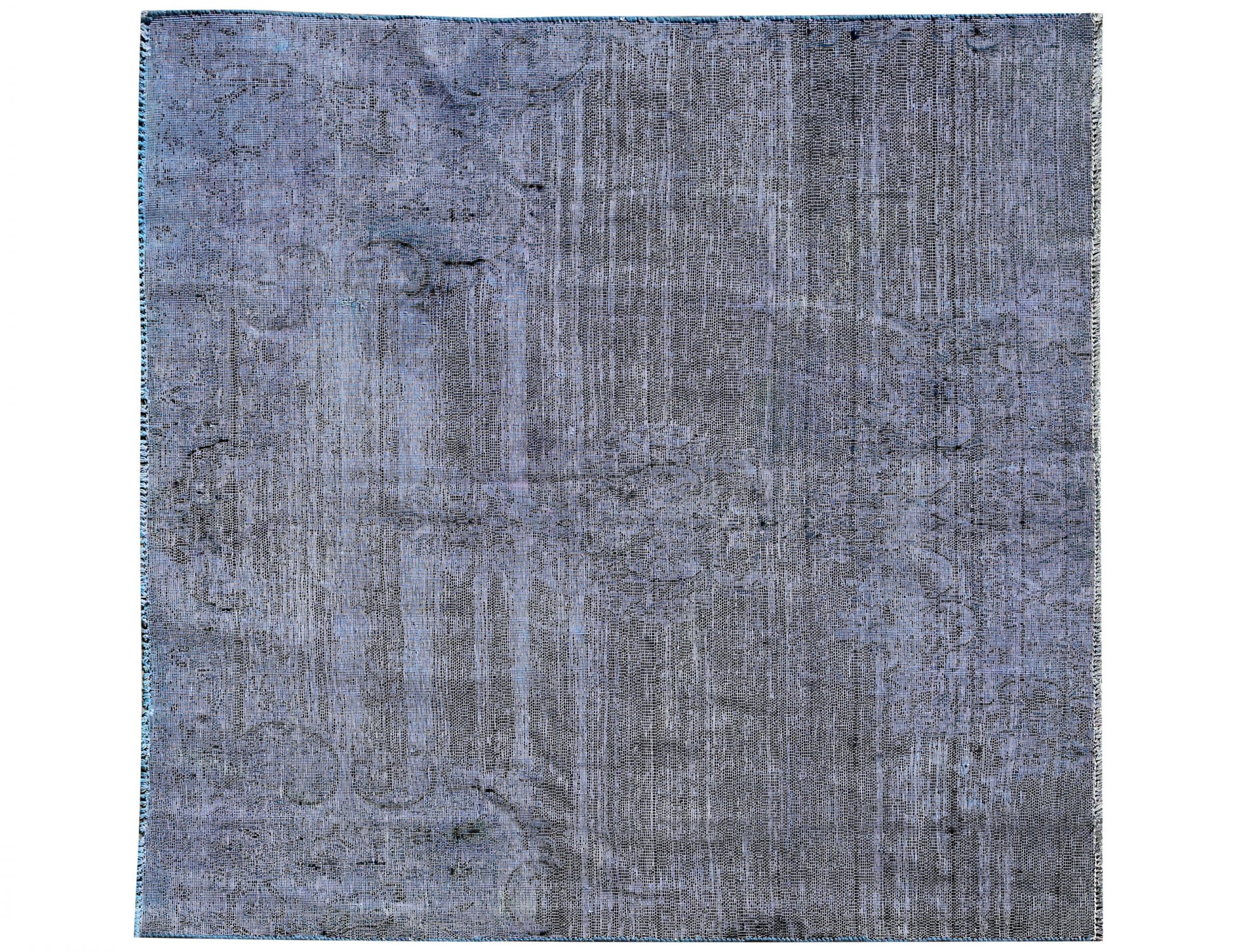 Quadrat Vintage Teppich  blau <br/>140 x 150 cm