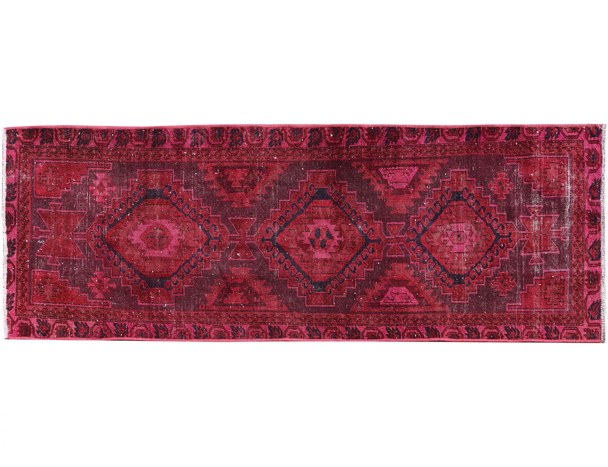 Red  Persia Vintage Carpet  274 x 92 cm