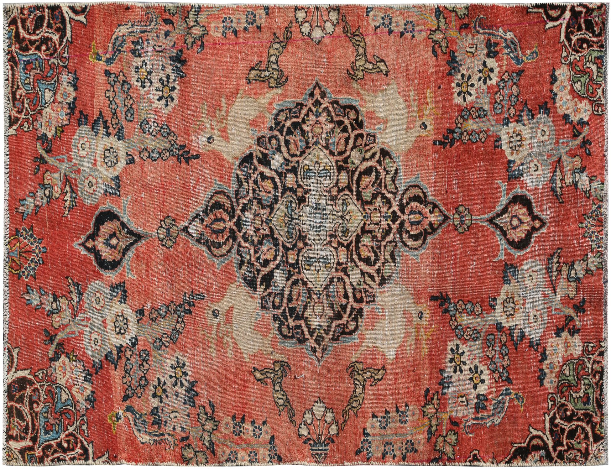 Retro Teppich  beige <br/>197 x 100 cm