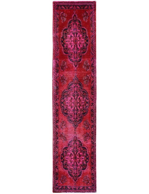 Rosa Persien Vintage Teppich 340 x 88 cm