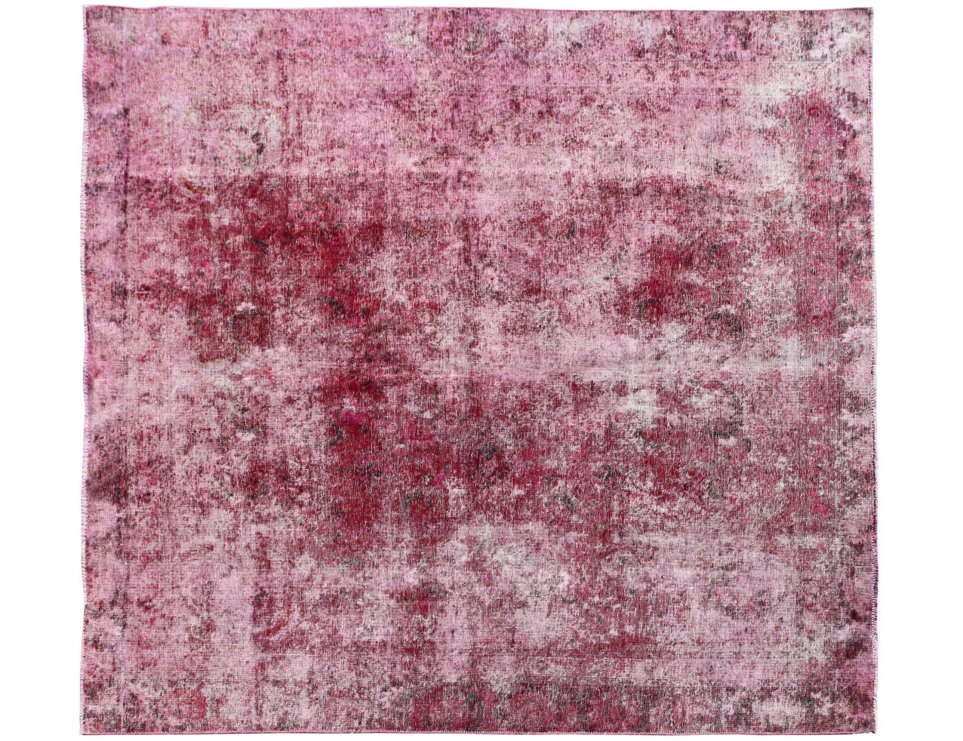 Quadrat Vintage Teppich  rosa <br/>275 x 267 cm