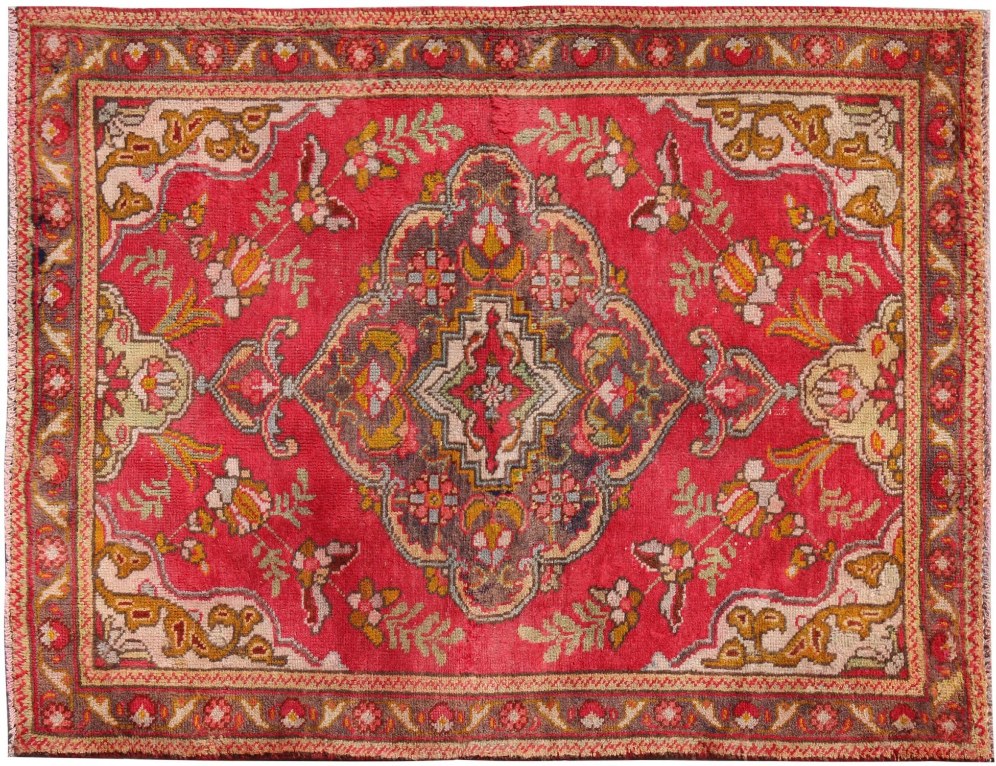 Retro Perserteppich  rot <br/>140 x 95 cm