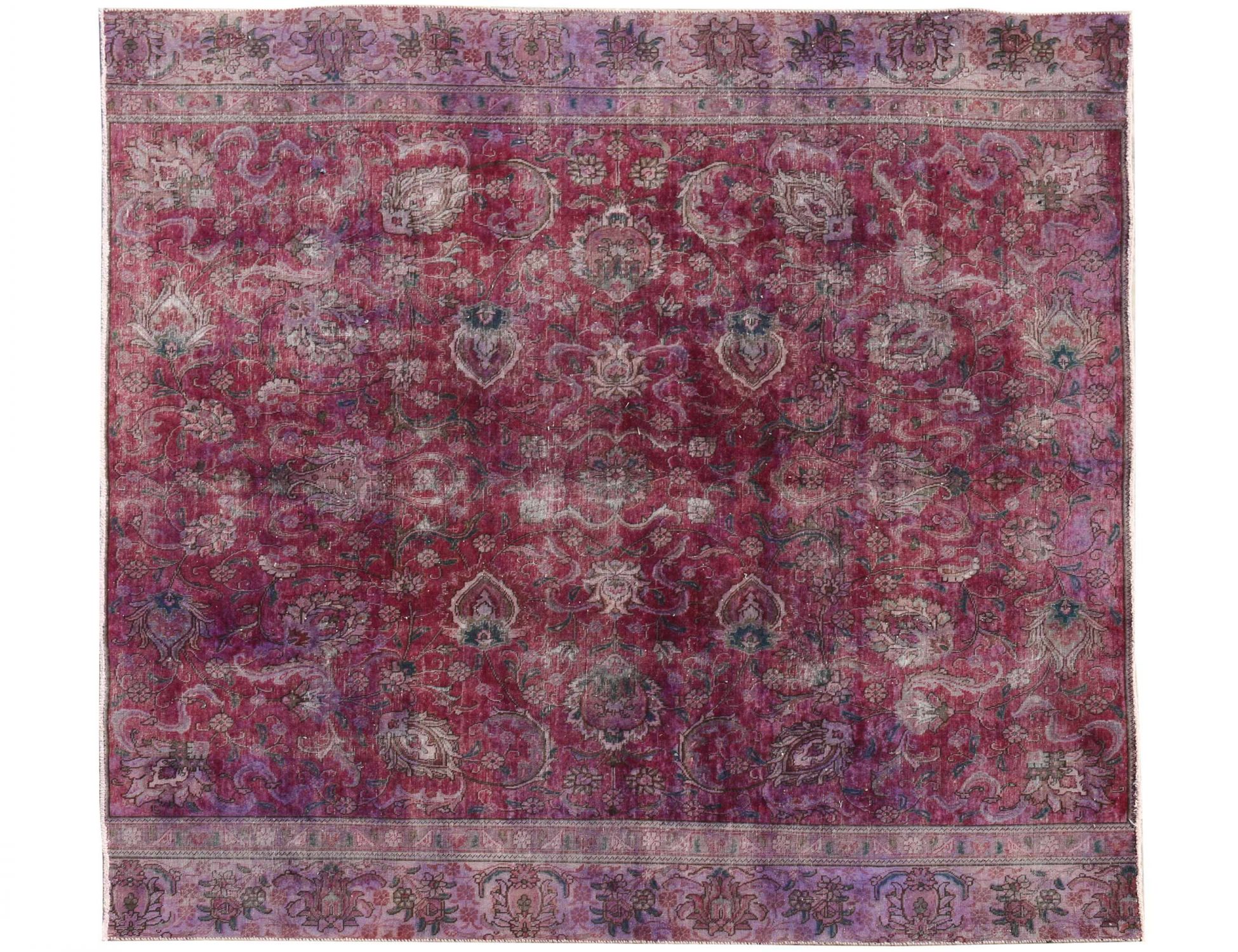 Quadrat Vintage Teppich  lila <br/>298 x 272 cm