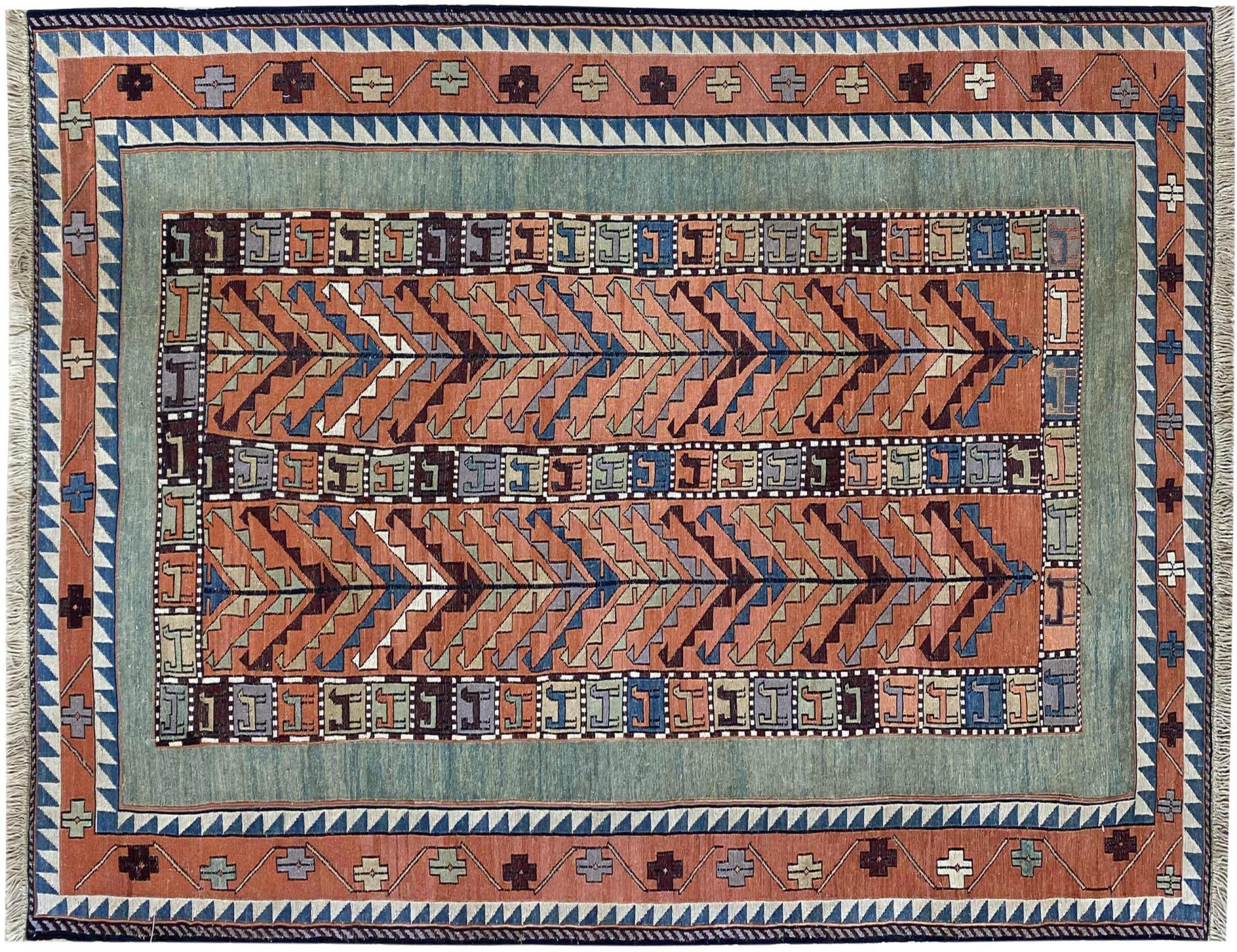 PERSIAN  KILIMS  grün <br/>196 x 115 cm