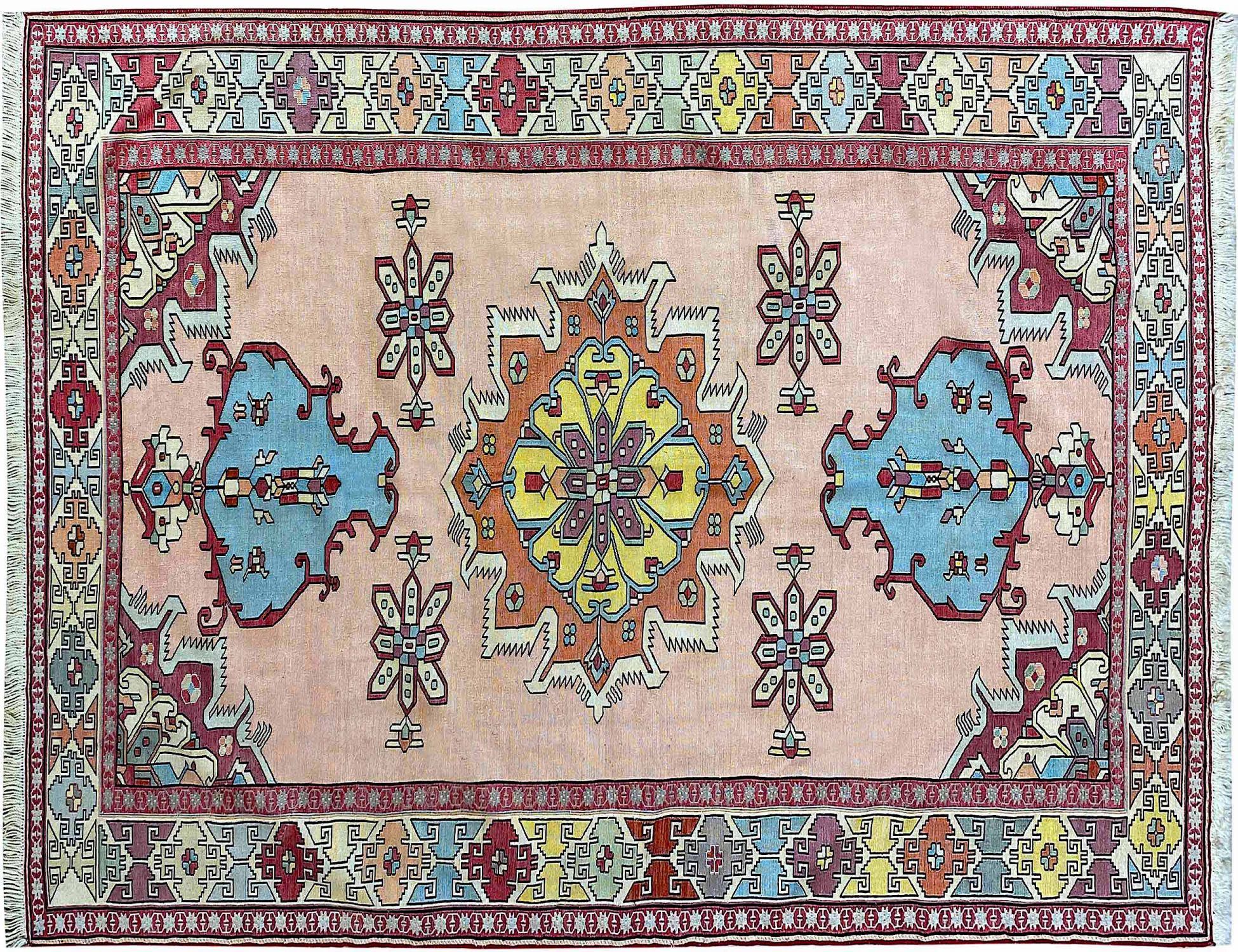 Persische Seide Kelim  rosa <br/>196 x 128 cm