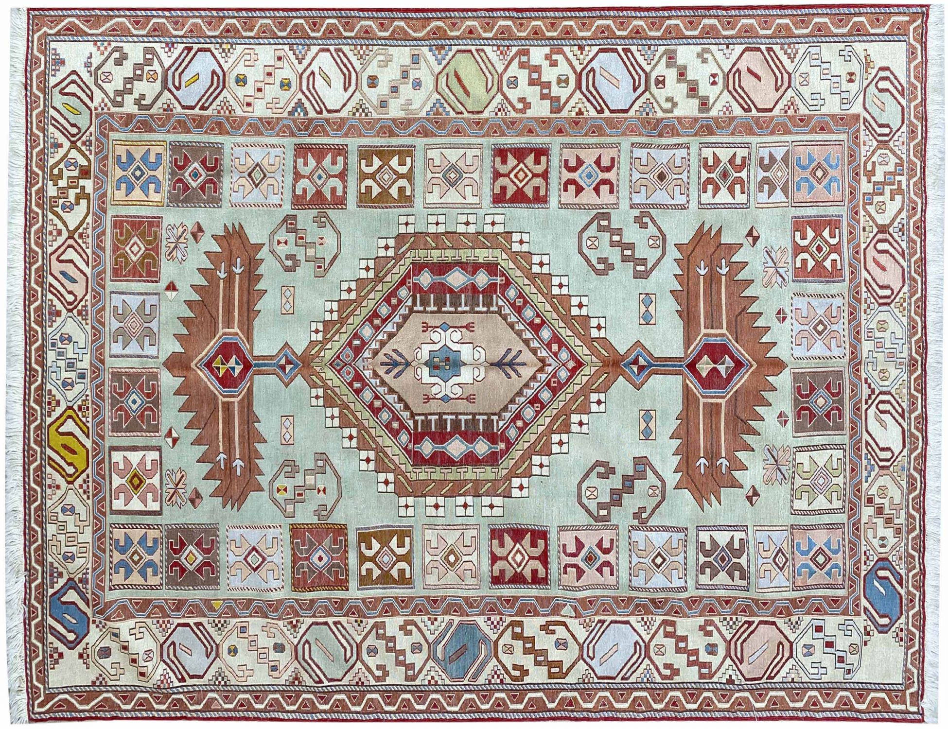 Persische Seide Kelim  beige <br/>200 x 137 cm