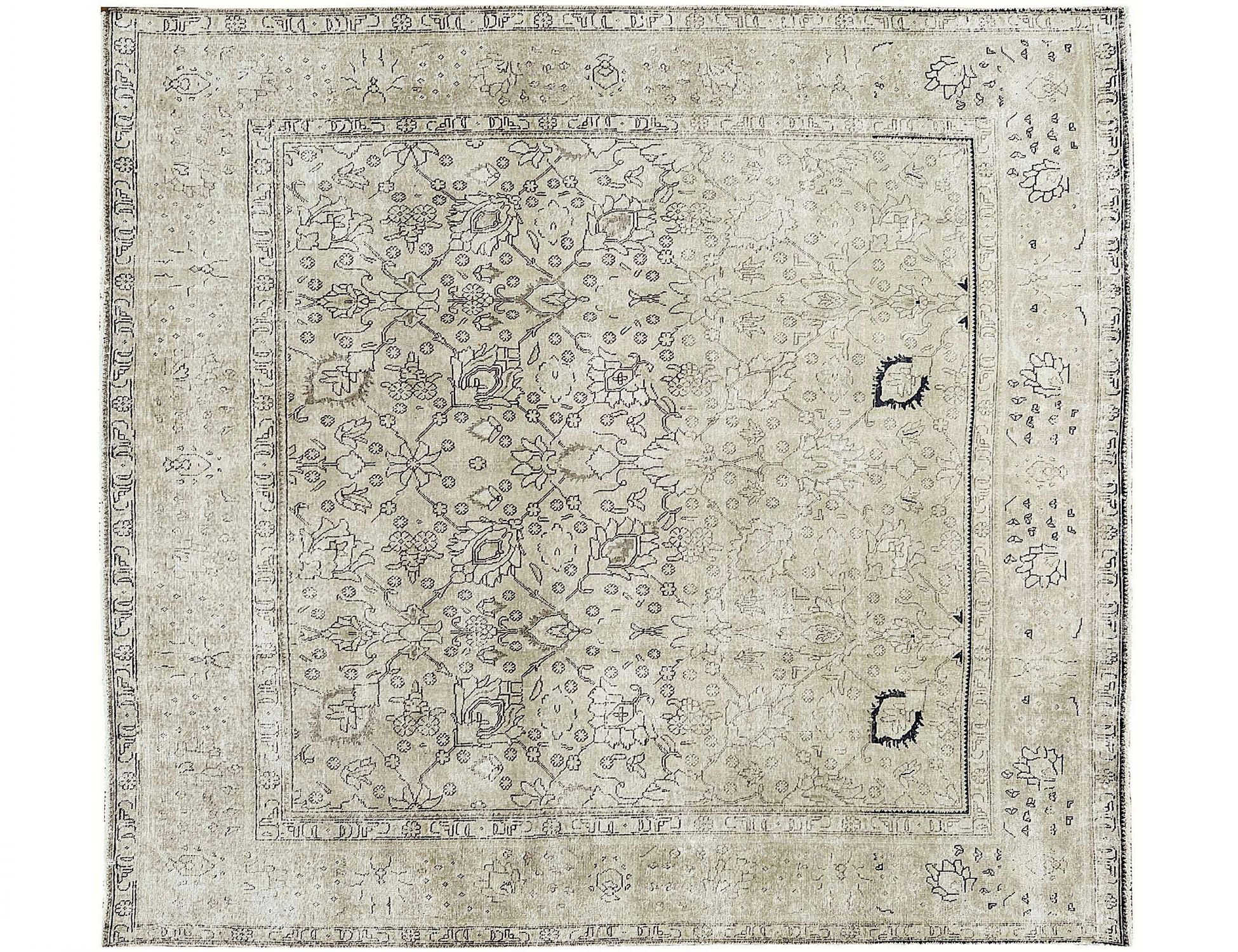 Quadrat Vintage Perserteppich  beige <br/>293 x 288 cm