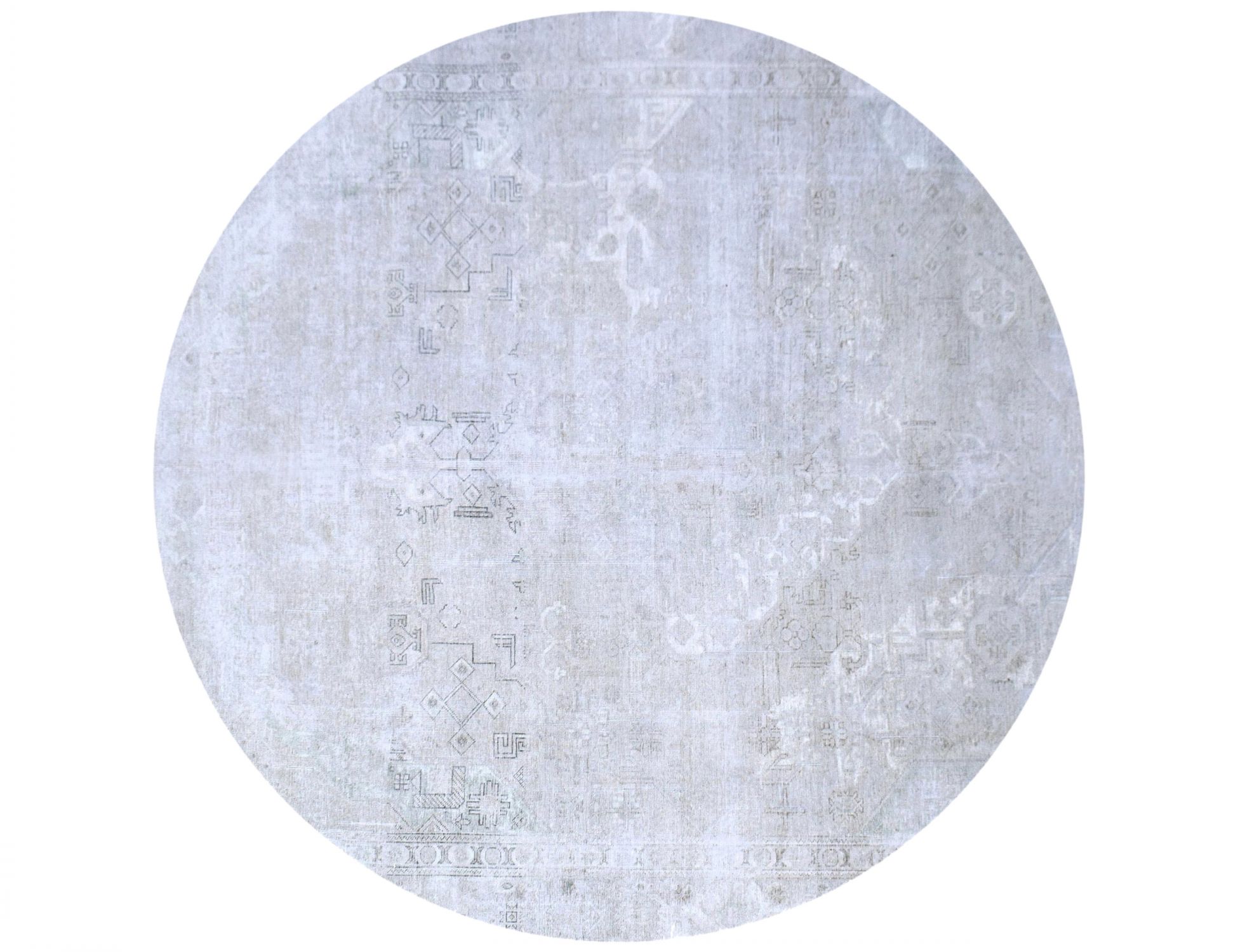 Rund Vintage Perserteppich  grau <br/>300 x 300 cm