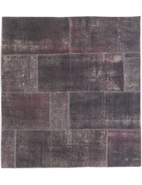 Patchwork Carpet 195 x 195 brown