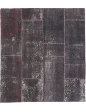 Vintage Teppich 200 x 200 schwarz