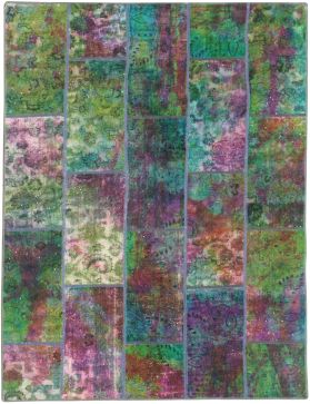 Patchwork Carpet 246 x 171 green 