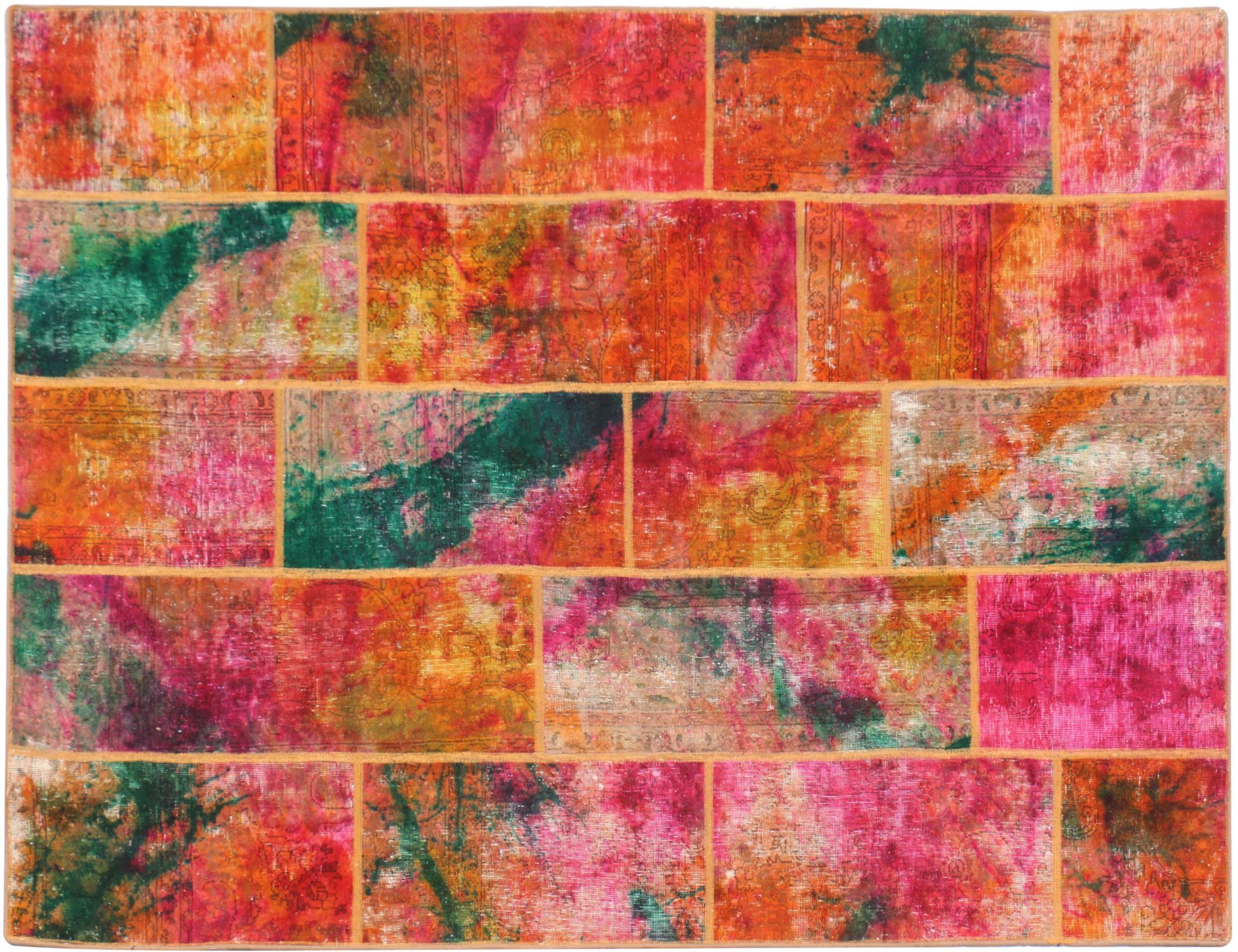 Tappeto Patchwork  multicolore <br/>246 x 174 cm