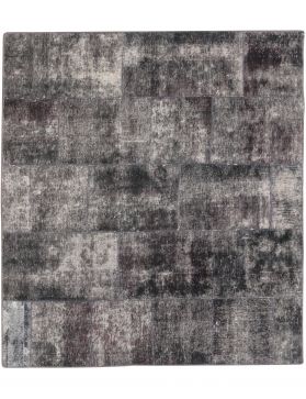 Vintage Teppich 200 x 200 schwarz