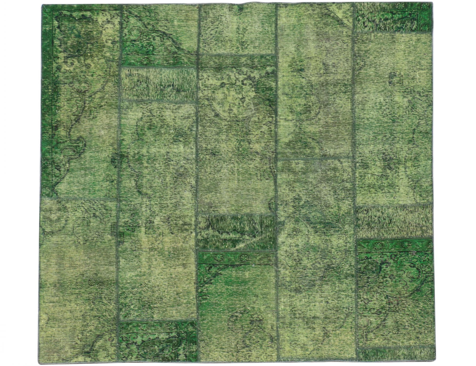 Vintage Teppich  grün <br/>200 x 200 cm