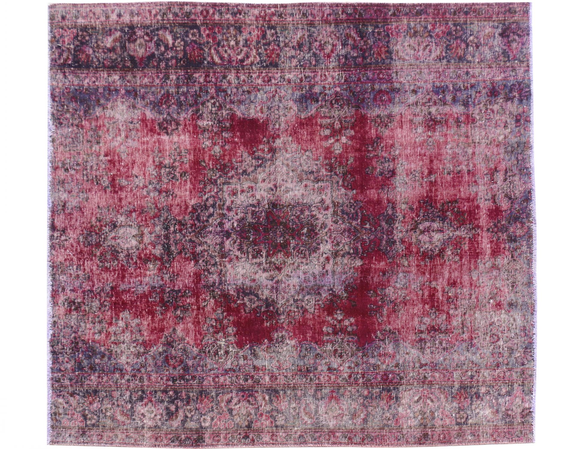 Square Vintage Carpet  purple  <br/>206 x 196 cm