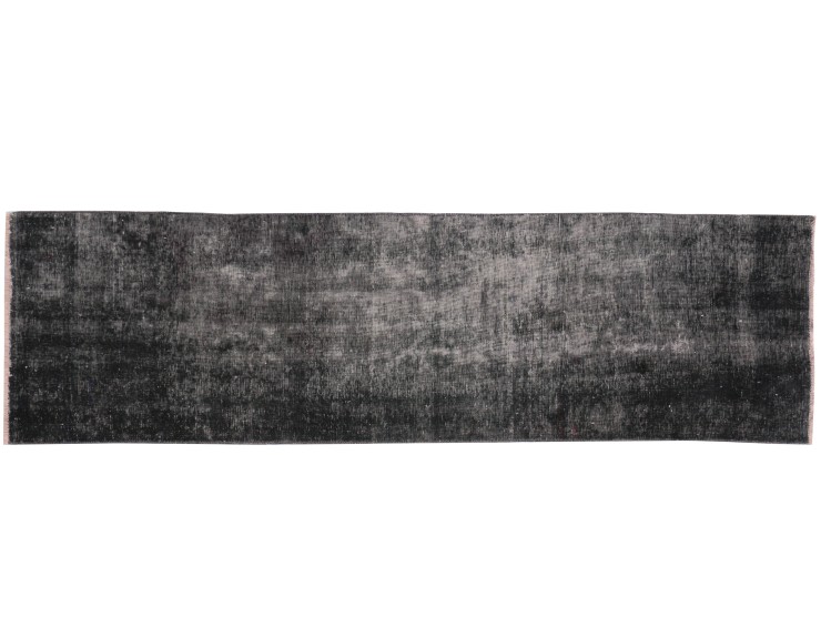 Negro Persa Alfombra Vintage 323 x 96 cm