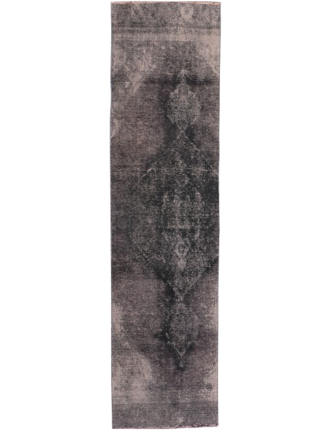 Grau Persien Vintage Teppich 309 x 90 cm