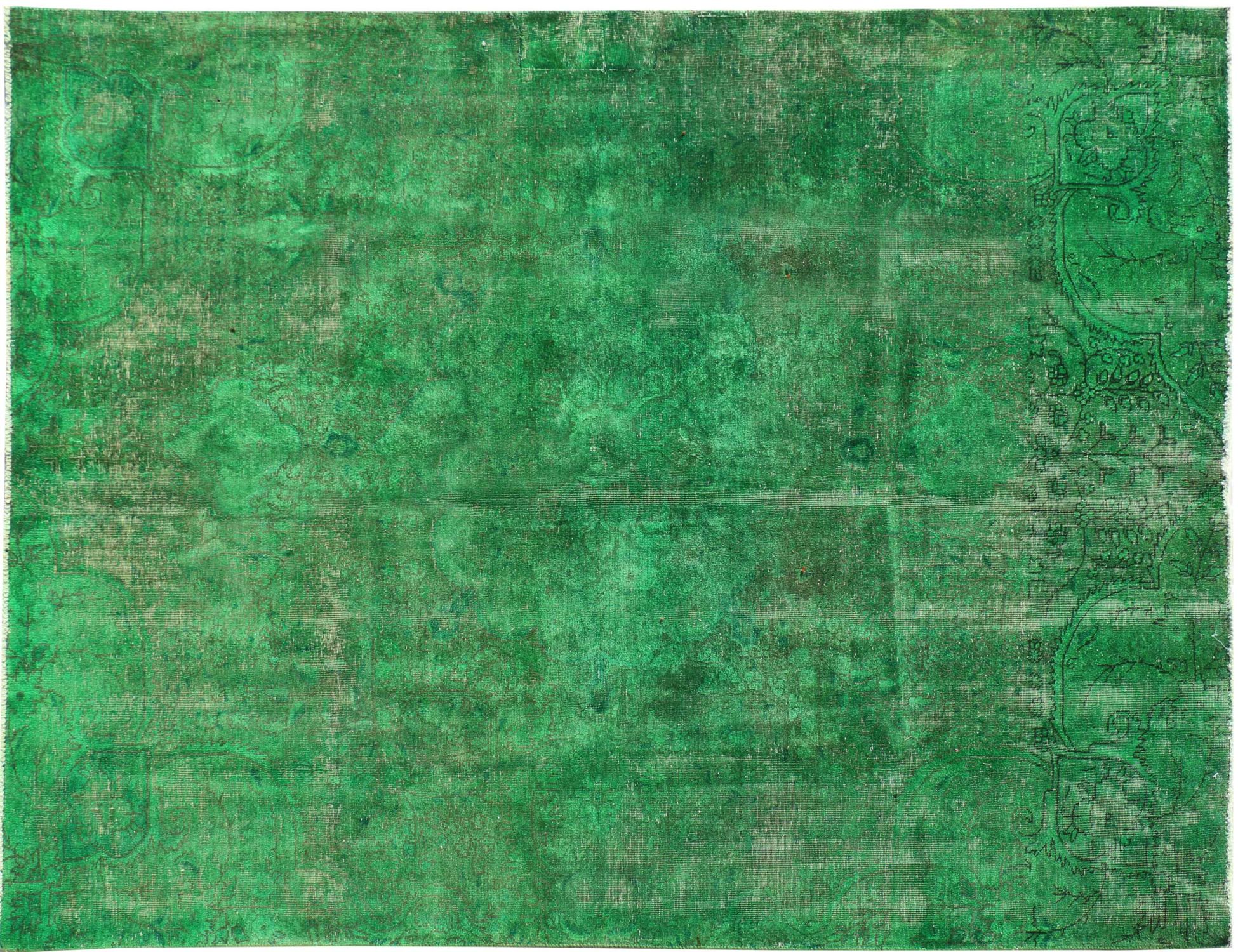 Vintagetæppe  grøn <br/>272 x 190 cm