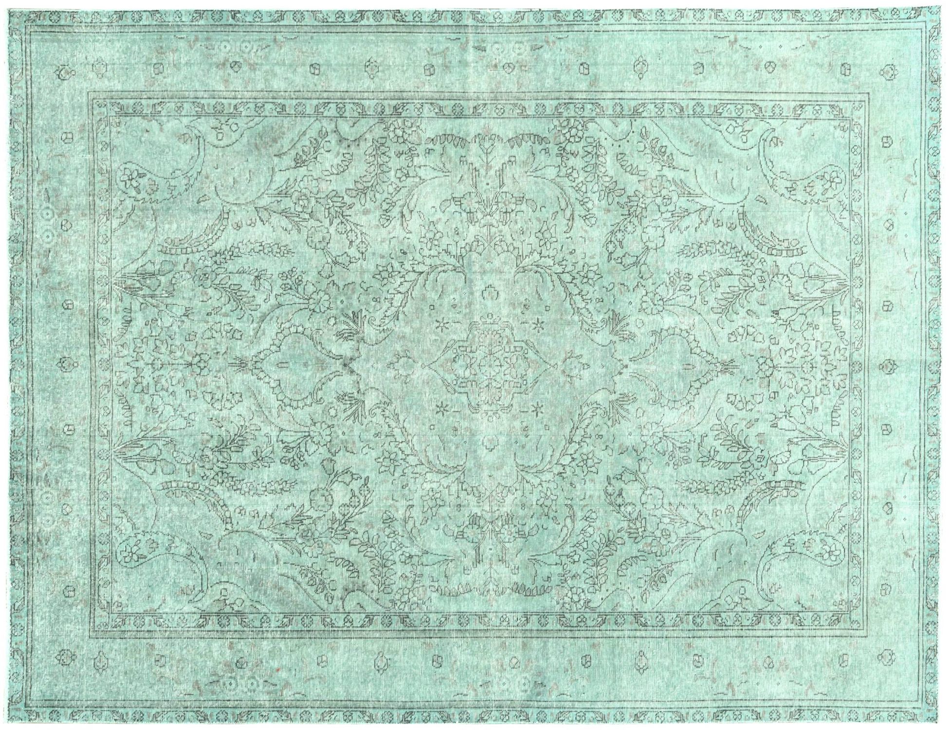 Vintagetæppe  grøn <br/>291 x 204 cm